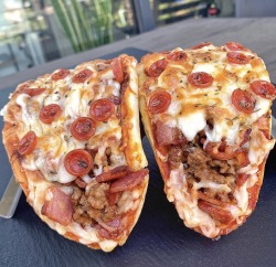 brattylikestoeat:Meat Lovers Pizza Taco. 📸: thejoshelkin