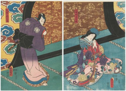 jibadojo: Iruka’s sister Tachibana-hime (Right) and Eboshiori Motome (Left) 1852
