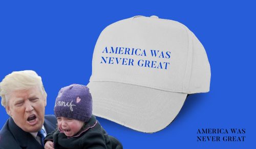 America Was Never Great Hat & tees availabe herehttps://americawasnevergreat.myshopify.com 