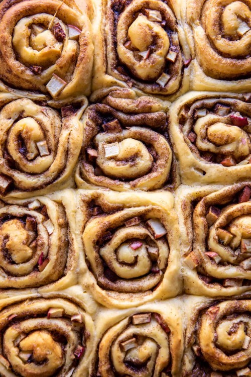 sweetoothgirl:  Apple Cinnamon Rolls with Brown Butter Maple Icing