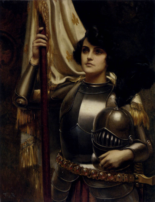 animedads:my favorite paintings of Joan of Arc are the ones where she’s got that cute bobcut thing g