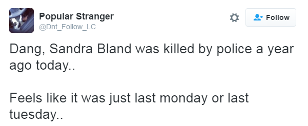 destinyrush:  Rest in peace, Sandra Bland, February 7, 1987 – July 13, 2015. A