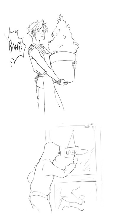 kaciart:   Patreon | Ko-Fi  -   So Noct got chased by a mob of girls and ducked into the first open door after turning a corner and whipped the sign Proms like ‘I hope youre not planning to rob the place - a florist is hardly a lucrative target’ Keep