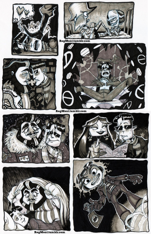 rogmont: Traditional Media Grayscale Panels… and they’re all Psychonauts fanart. I have been doing l