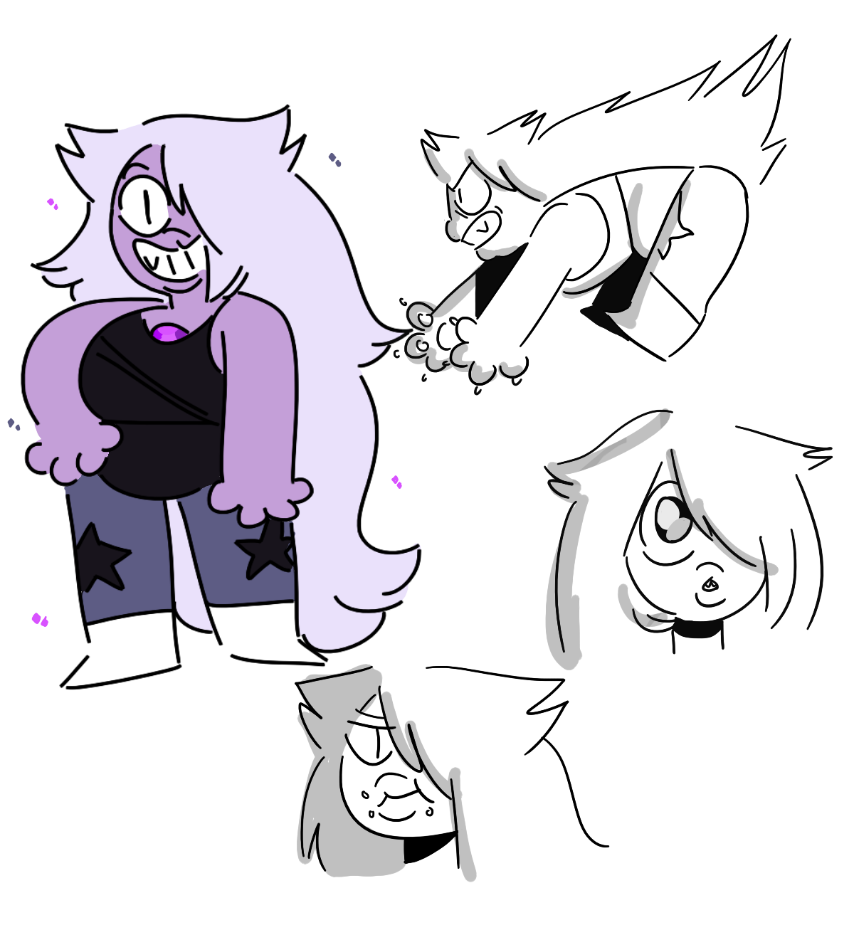 c-a-k-e:  heres some pretty rough concept sketches for a lame au i came up with in