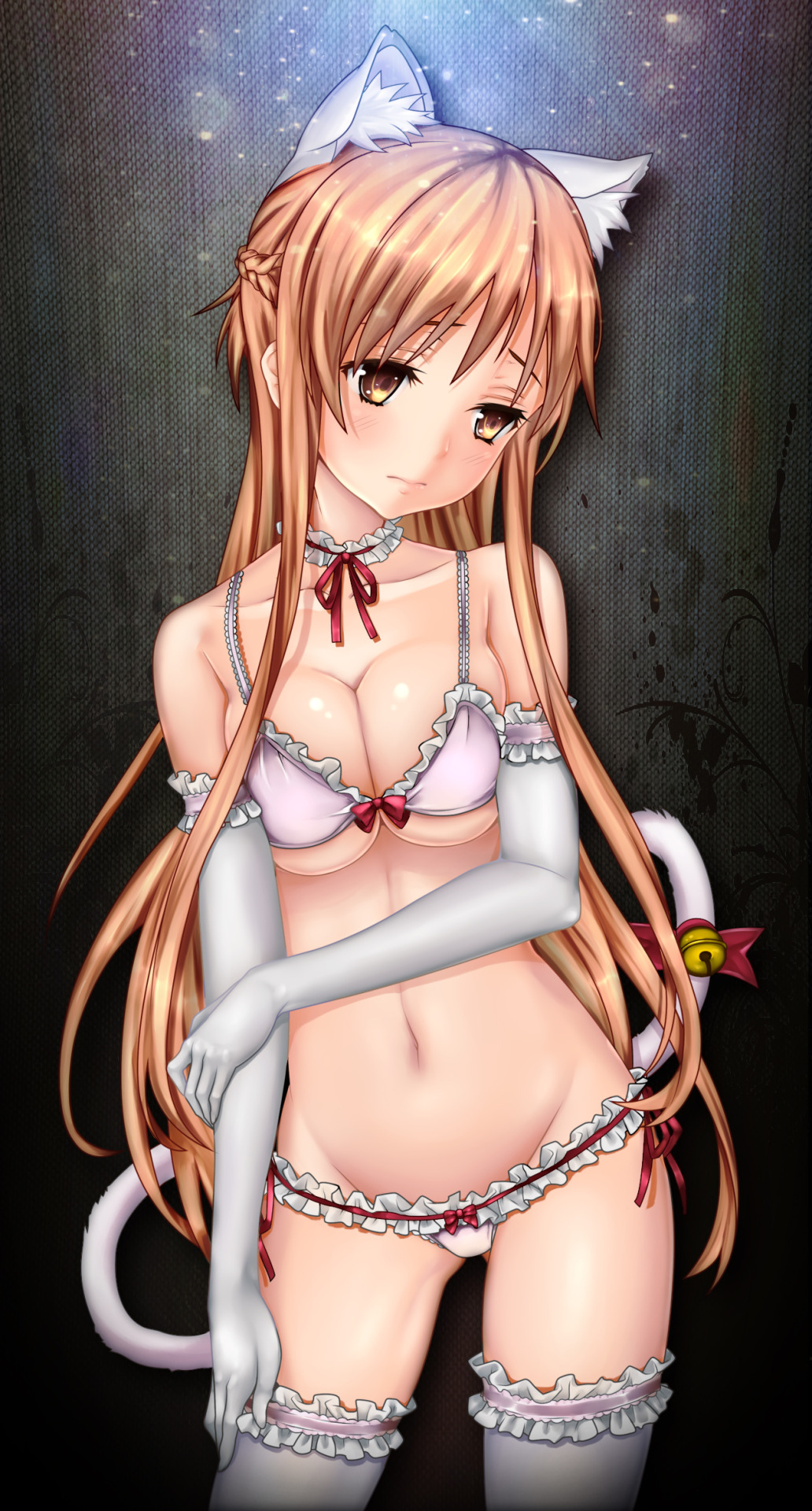 getyournekoshere:  Nekos in lingerie… my dream &lt;3source