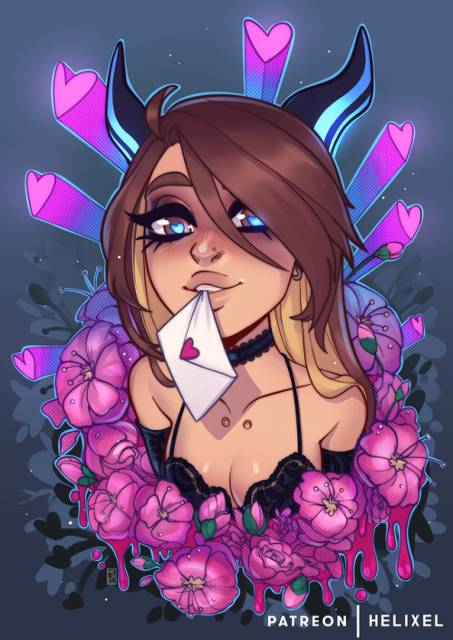 Be my Valentine? Bust commission for @Vilrax who wanted me to put my own OC in the slot :) Thank you