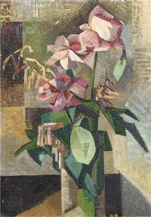 poboh:  Bouquet de roses, 1911, Auguste Herbin. French (1882 - 1960) 