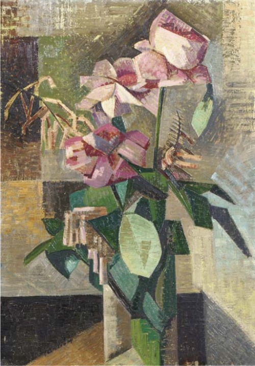 poboh:  Bouquet de roses, 1911, Auguste Herbin. French (1882 - 1960) 