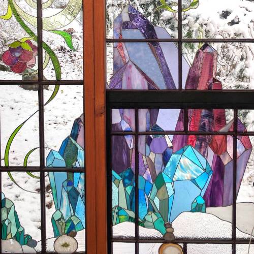 lynati:desjarlaisdesigns:sosuperawesome:Stained Glass by Neile Cooper on EtsyRead more about Neile&r