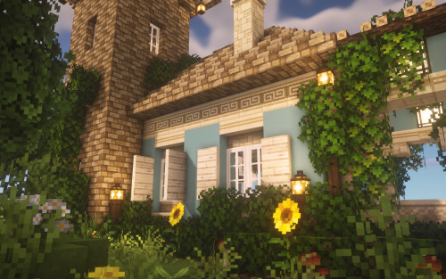 forestfawn888: Baby blue beach house ❁ Minecraft ❁    ForgeOptiFine 1.18.1❁ Resource packs ❁    Mizu