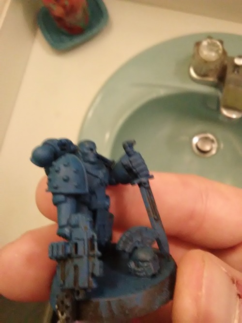 Tactical Sgt. Leandros of the 244th Company, 24th Chapter of the Ultramarines Legion ( circa006.M31 