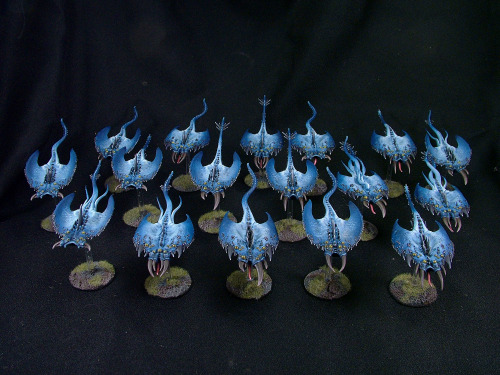 Finished painting up 27 Screamers of Tzeentch to Hero Level! I’ll only say that I’m very