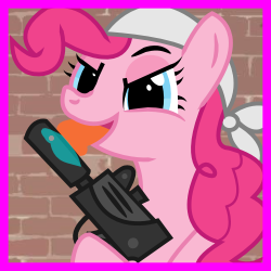 datte-before-dawn:  sickdeathpony:  Yum! Tastes like candy!  How the f*ck-food did you just manage to get 3 of my favorite things in one picture? Ponies, guns, AND licking? If you would’ve added bacon or some sh*t, I’d so drop trou right now. GG,