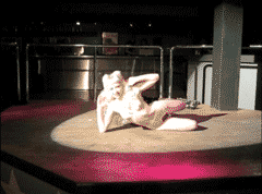 officiallymosh:  missbo:  Ballet Heel Burlesque Show by Mosh (GIF by Bo)  Did you know…Mosh is the originator of the Ballet Heel Burlesque Show? The first performer to do an entire burlesque show in ballet heels! 