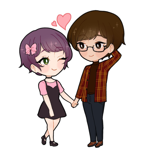 crumbs-of-recovery:chibi comm of wren and harper by @caffe-0w0 / also on twitter (i have permission 