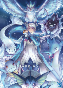 payoki:  Calm as snowfall, sharp as ice. Team Mystic stands ready to fight! I will be selling this as a print THIS WEEKEND at Animaga 2016 with Valor and Instinct! 