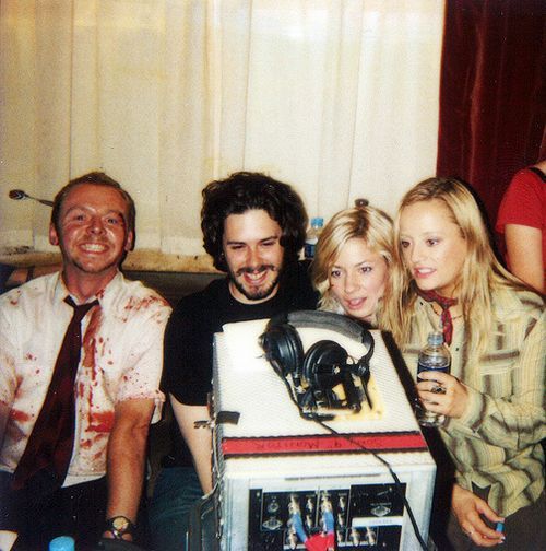 cinemastatic:
“ Edgar Wright with Simon Pegg, Kate Ashfield and Lucy Davis on the set of Shaun of the Dead (2004)
”