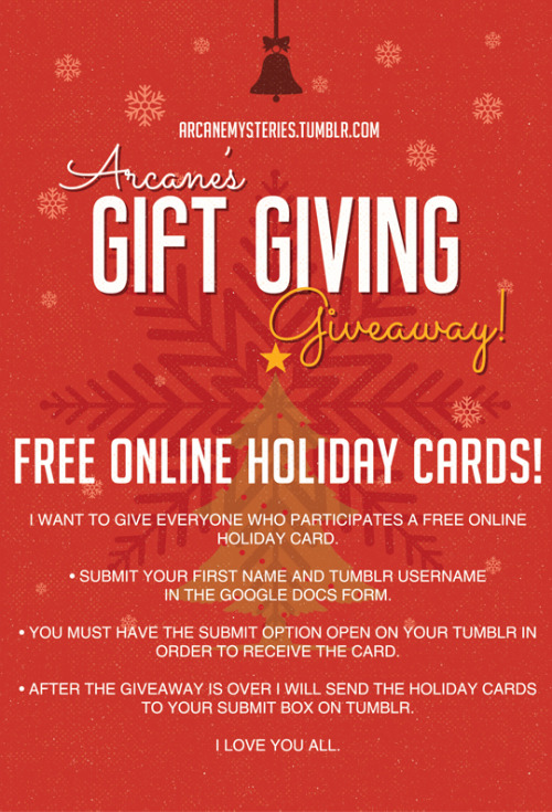 arcanemysteries:Arcane’s Gift Giving Giveaway!I want to give back to all my wonderful followers frie