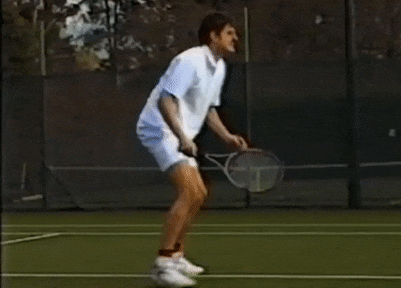 lovelylouistheroux: A gifset for all your Louis Theroux playing tennis needs