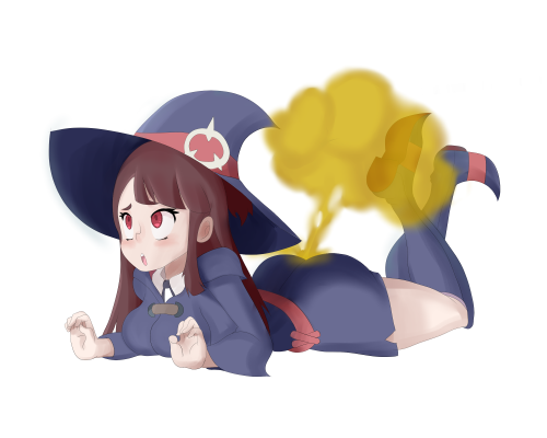  An anonymous commission for a full color and shading of Akko from Little Witch Academia. She’