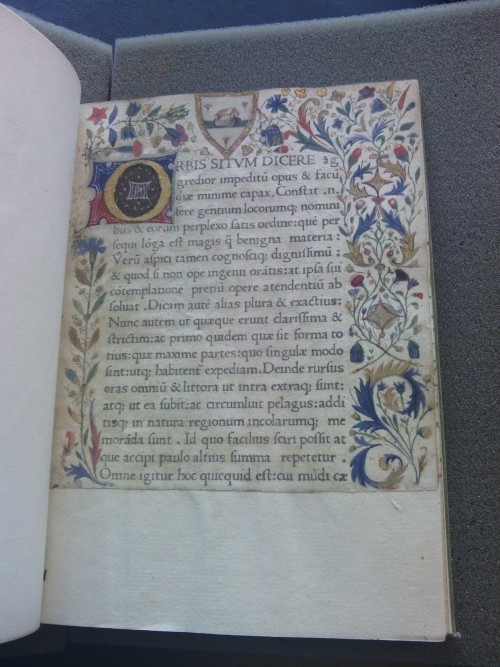 Mela’s Cosmographia in manuscript and incunabula, LJS60 and Inc M-447.Written by Pomponius Mela, Cos