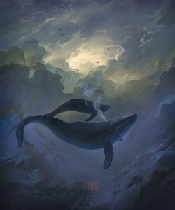 fuckyeahmobydick:   Floating Whales by RHADS 