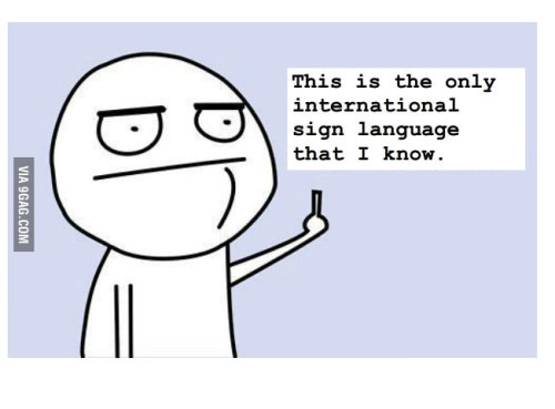 international sign language at its best&hellip;