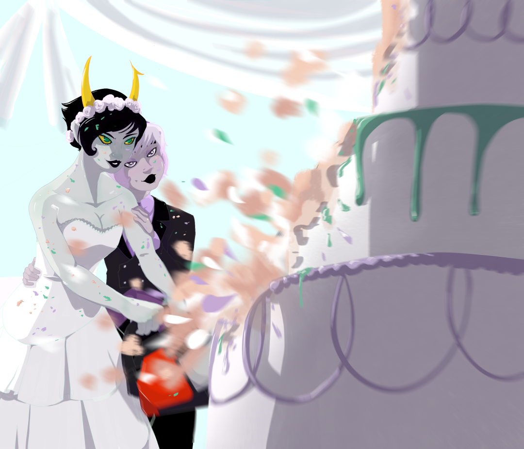 chbichee:  hey hey hey!!! I did four pieces for a Rosemarried Wedding Album fan project 