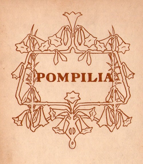 detail from the printed covers of Pompilia by Robert BrowningLimited Edition of 925 copies on hand m