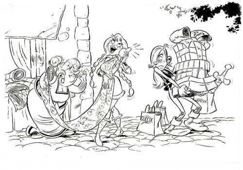 Illustrations I did for the end credits of Asterix and the Vikings.