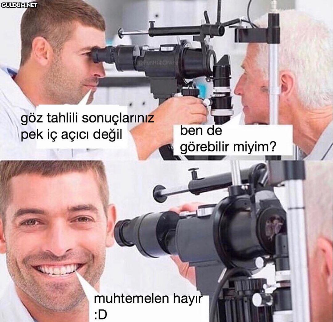 göz tahlili sonuçlarınız...