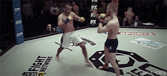 mma-gifs:  Conor “Notorious” McGregor  Holds the record for the second fastest knockout in MMA against Paddy Doherty (3 seconds). 