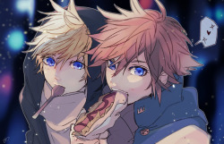 Fuckyeahffboys:  Roxas + Sora (Khii) | もつ  