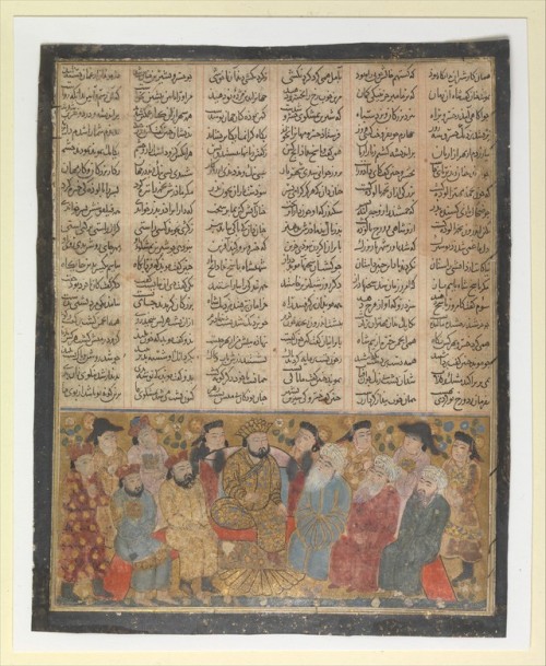 met-islamic-art: “The Nobles and Mubids Advise Khusrau Parviz about Shirin”, Folio from 