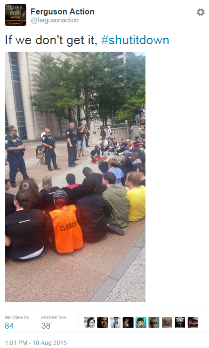 iwriteaboutfeminism:  #MoralMonday march begins in St. Louis. Protesters gather outside