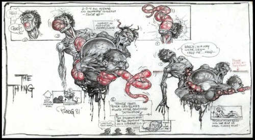Concept art for the “Blair-Thing” from the 1982 movie, The Thing.