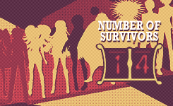 lordzuuko:      Dangan Ronpa: 13 survivors left out of 15.     