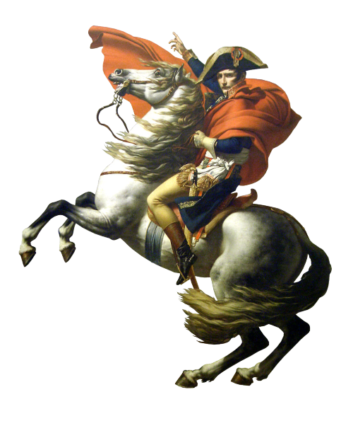 inebriatedpony: overthinkinginsane: Jacques Louis David “Napoleon Crossing the Alps A transpar