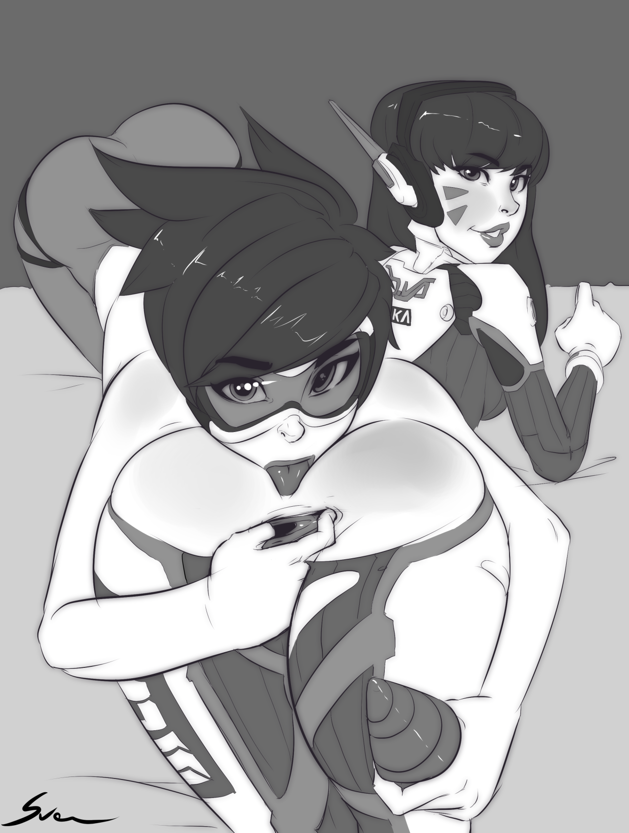 svenspronfest:  Commision of Tracer and D.Va doing the nasties 