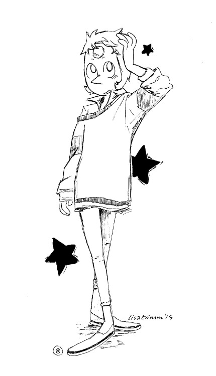 lisatrimm:  Inktober day 8: Fashion/Casual Gem day. Pearl standing around looking nice.  