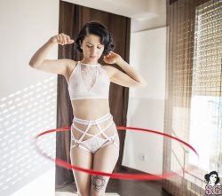 misserisofficial:  RINGS still waiting for your love on @suicidegirls !!! (Link on bio ⬆) Having fun with my hoop!!! Most happy person, I would be even more if I can become pink ❤❤❤❤ Pic by @crissro  Lingerie by @slavasclothes  @suicidegirlsinspain