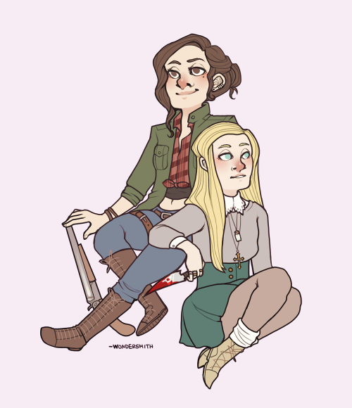 -wondersmith:au where krissy chambers and claire novak grow up and meet and become deadly hunters wi