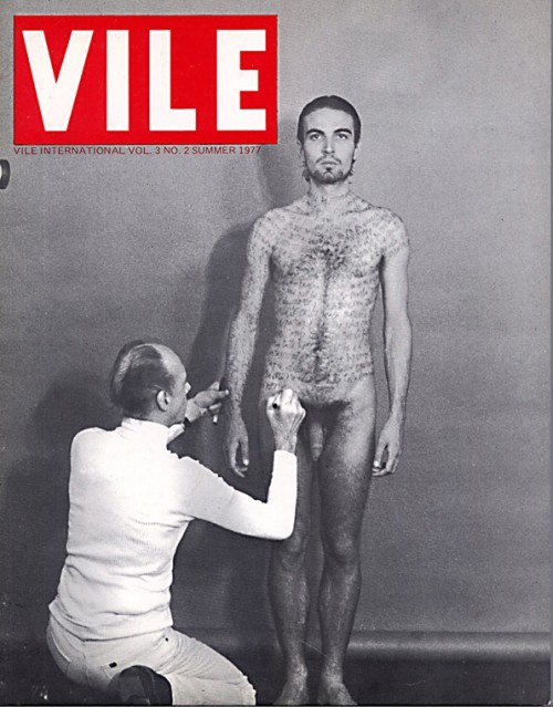 ddmag:  VILE MAGAZINE Vol. 1 No. 4 - with cover photo of naked, hanged man by Jimmy
