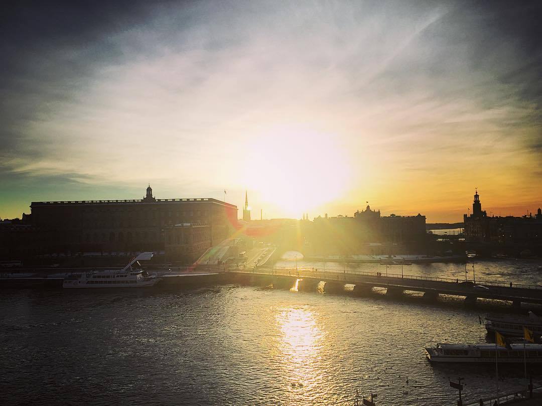 Beautiful day in #Stockholm today❤️ #sunset by doutzen