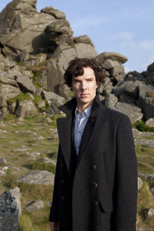 nixxie-fic:BBC Sherlock - Production Stills - Sherlock On Dartmoor pt 1 - The question is, why is Sh