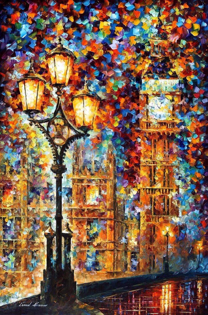 paintvrlife:  Leonid Afremov   is a passionate painter from Mexico who paints with