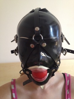 secretfetishgirlfriend:  Hooded, collared, harness gagged and drooling.  Feel free to Comment, Like and Reblog.  If you’d like to see more follow my blogs secretfetishgirlfriend and patentcow. 