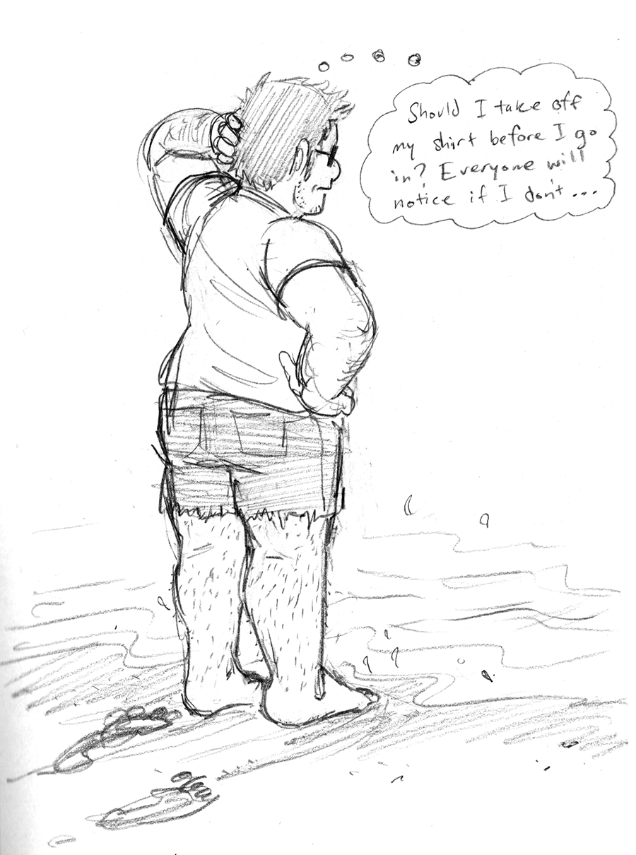 tazdelightful:If TAZ elves are stereotypical skinny hairless Tolkien elves then Barry’s body type is ideal and unattainable in elf culture and that’s why the Four Judges found Lup guilty of Lust[ID: A two panel sketch comic drawn in pencil. The first