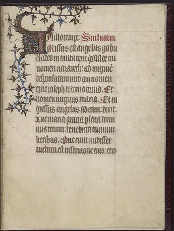 The above image is a page from six conjugate folios on which are written lessons from the Gospels of